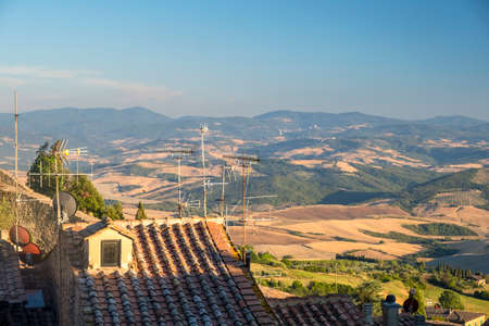 Volterra, Pisa, Tuscany, Italy, view of the historic city.の写真素材
