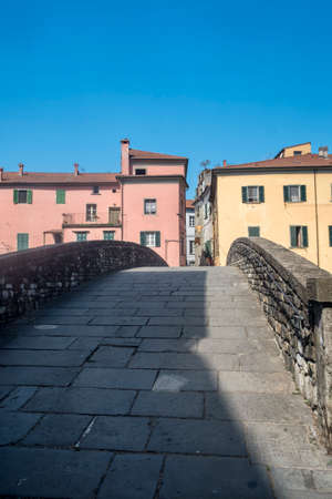 Pontremoli, Massa Carrara, Tuscany, Italy: historic city in Lunigiana. Bridgeの写真素材