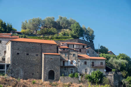 Mulazzo, Lunigiana, Massa Carrara, Tuscany, Italy, old typical villageの写真素材