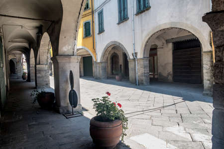 Bagnone, Lunigiana, Massa Carrara, Tuscany, Italy, old typical villageの写真素材