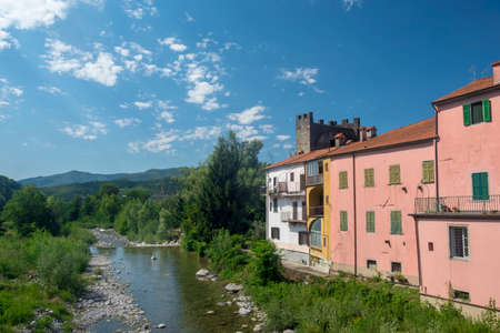 Pontremoli, Massa Carrara, Tuscany, Italy: historic city in Lunigiana. Bridgeの写真素材