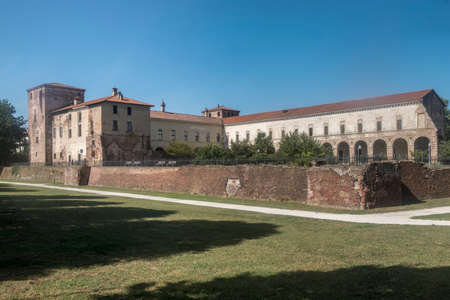 Melegnano, Milan, Lombardy, Italy: the medieval castleのeditorial素材