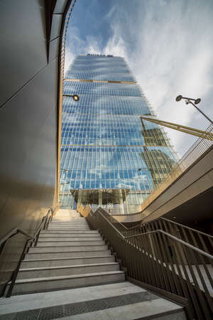 Milan, Lombardy, Italy: the Isozaki tower in the Citylife park