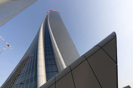Milan, Lombardy, Italy: the modern Hadid tower at Citylife