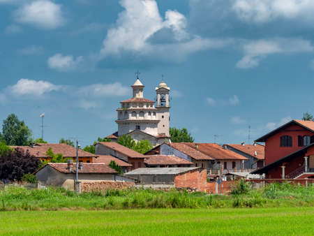 San Silvestro, old village near Crescentibo, Vercelli, Piedmont, Italyのeditorial素材