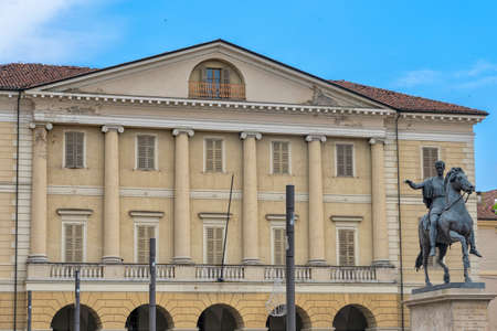 Casale Monferrato, Alessandria, Piedmont, Italy: the square known as Piazza Giuseppe Mazziniのeditorial素材