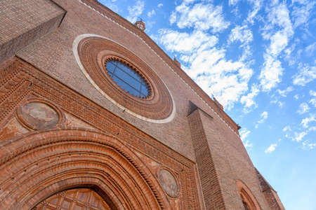 Vigevano, Pavia, Lombardy, Italy: facade of historic churchのeditorial素材