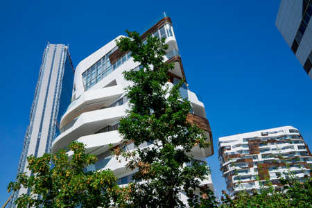 Hadid residential buildings at Citylife park, in Milan, Lombardy, Italy