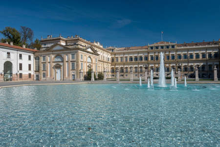 Monza (Lombardy, Italy) - Royal Palace, the exterior at fallのeditorial素材
