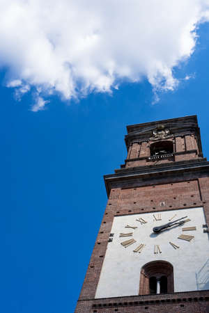 Monza, Lombardy, Italy: the belfry of the medieval cathedral (Duomo)