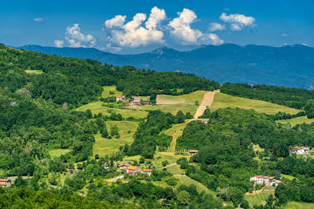 Road to Passo del Brattello, from Borgotaro (Parma, Emilia-Romagna) to Pontremoli (Massa Carrara,...