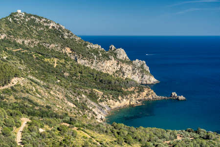 Monte Argentario, Grosseto, Tuscany, Italy: the promontory on the Tirreno sea at summerの写真素材