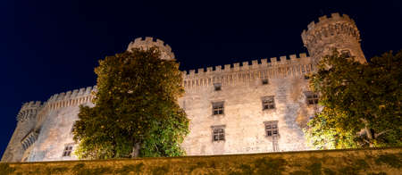 Bracciano, Roma, Lazio, Italy: exterior of the medieval castle Orsini-Odescalchi at eveningの写真素材