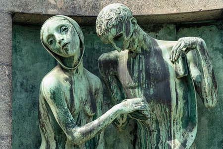 Milan, Lombardy, Italy: Cimitero Monumentale, historic cemetery (19th century)の写真素材
