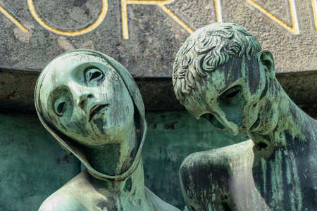 Milan, Lombardy, Italy: Cimitero Monumentale, historic cemetery (19th century)の写真素材