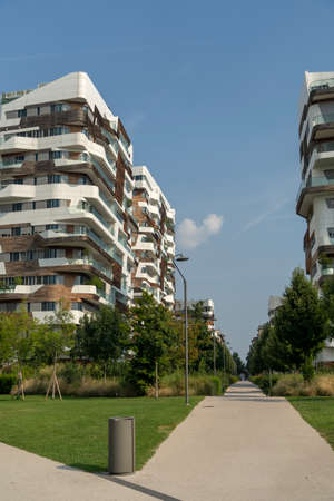 Milan, Lombardy, Italy: the modern Hadid residential buildings in the new Citylife area