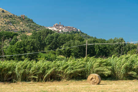 Rural landscape near Prossedi, Latina, Lazio, Italy at summerの写真素材