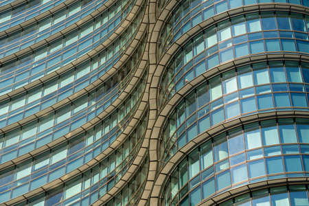 Modern buildings of Gae Aulenti square in Milan, Lombardy, Italy. Detail