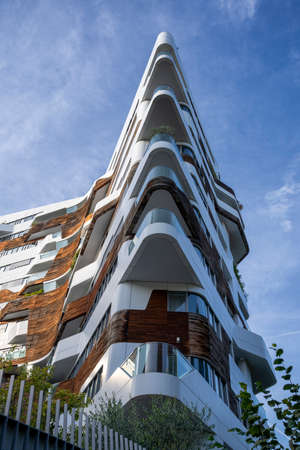 Milan, Lombardy, Italy: the modern Hadid residential buildings in the new Citylife area