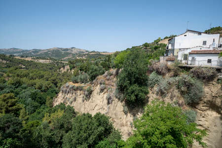 Tursi, Matera, Basilicata, Italy: panoramic view from the old villageの写真素材