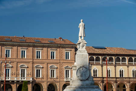 Historic Aurelio Saffi square in Forli, Emilia Romagna, Italy at morning