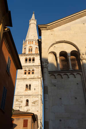 Duomo of Modena (cathedral), Emilia-Romagna, Italy, medieval monumentの写真素材