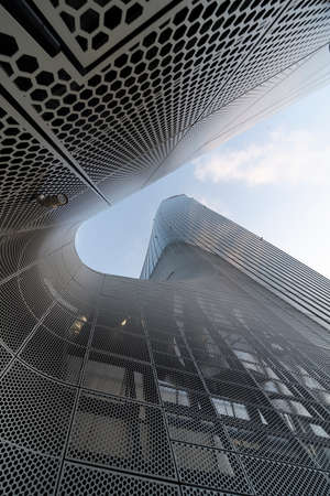 Milan, Lombardy, Italy: the modern Hadid tower at Citylifeのeditorial素材