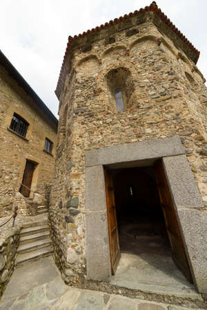 Agliate, Monza e Brianza, Lombardy, Italy: medieval church of the Saints Peter and Paul. Baptistery