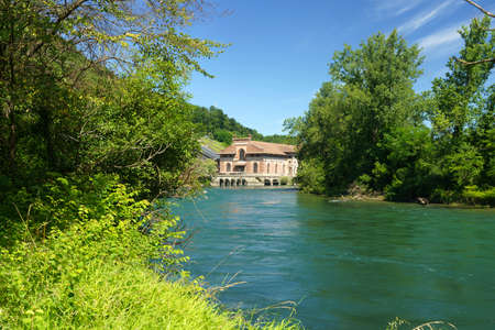 Cornate, Monza Brianza, Lombardy, Italy: historic hydroelectric plant Edison Esterle on the Adda...