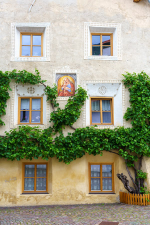 Glorenza, or Glurns, Bolzano, Trentino Alto Adige, Italy: historic city in the Venosta valley .. Old houseの写真素材
