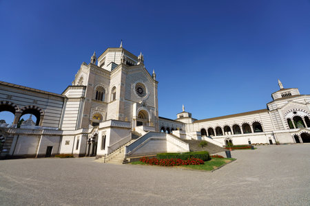 Milan, Lombardy, Italy: historic cemetery known as Cimitero Monumentaleの写真素材