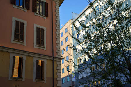 Milan, Lombardy, Italy: old and modern buildings along corso Garibaldi
