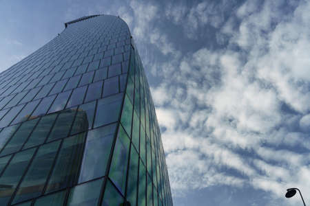 Milan, Lombardy Italy: the modern Citylife park. The Libeskind towerのeditorial素材