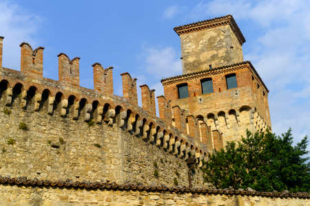 Vigoleno, medieval village in Piacenza province, Emilia-Romagna, Italyの写真素材