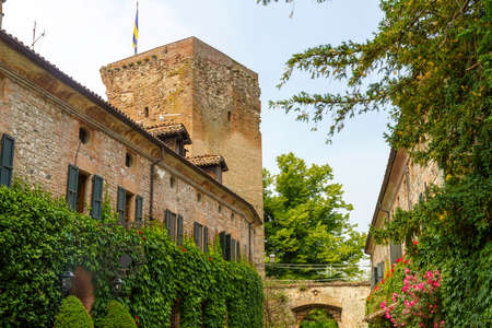 Rivalta Trebbia, Piacenza province, Emilia-Romagna, Italy: historic villageのeditorial素材