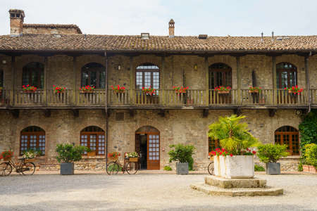 Rivalta Trebbia, Piacenza province, Emilia-Romagna, Italy: historic villageのeditorial素材