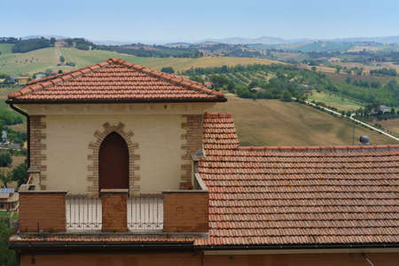Filottrano, Ancona province, Marche, Italy: historic townの写真素材