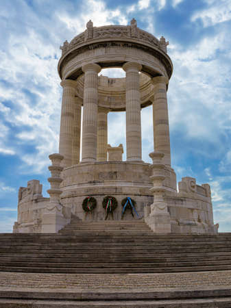 Ancona, Marche, Italy: the War Memorial, monument to the fallenの写真素材
