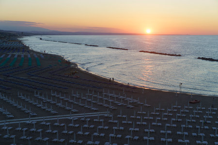 The beach of Termoli, city in the Campobasso province, Molise, Italy.の写真素材