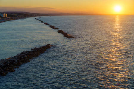 The beach of Termoli, city in the Campobasso province, Molise, Italy.