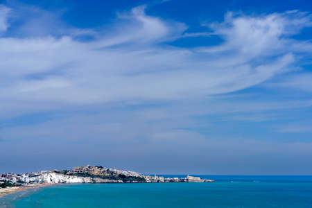 Beach at Vieste, Gargano, Foggia province, Apulia, Italy, in Juneの写真素材