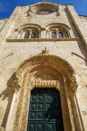 Bitonto, historic city in Bari province, Apulia, Italy: exterior of the cathedral (duomo)の写真素材