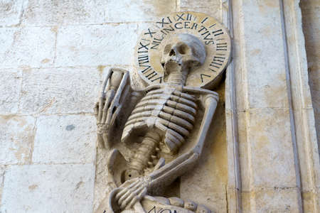 Bitonto, historic city in Bari province, Apulia, Italy: detail of an historic church