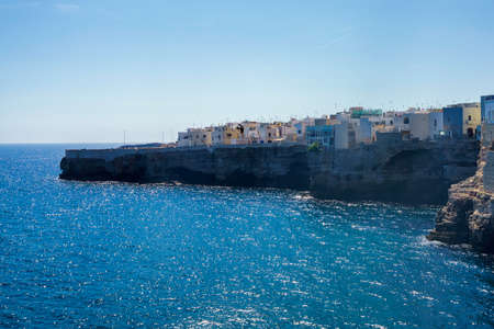 Polignano a Mare, historic city in Bari province, Apulia, Italy: old buildings on the coast