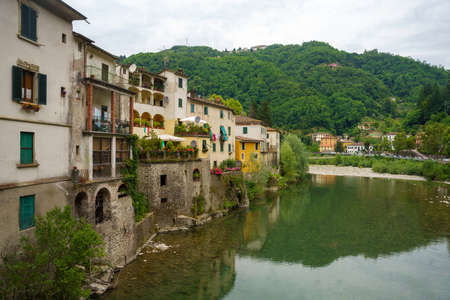 View of Bagni di Lucca, in Lucca province, Tuscany, Italy, at summer