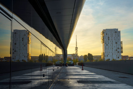 Milan, Lombardy Italy: the modern Citylife park, with the three towers