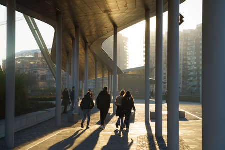 Milan, Lombardy, Italy: modern buildings at the Citylife park with people walking