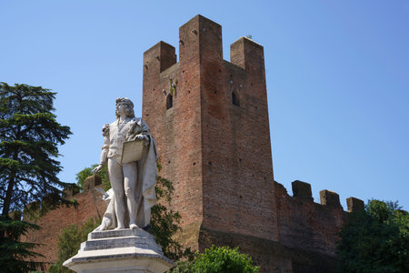 Historic buildings of Castelfranco Veneto, Treviso province, Veneto, Italyの写真素材