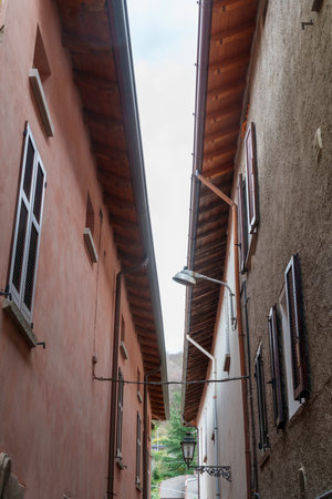 Ello, historic village in Lecco province, Lombardy, Italy: a typical street