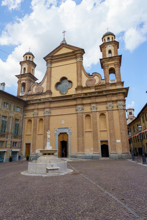 Historic church of Santa Maria Maggiore at Novi Ligure, Alessandria province, Piedmont, Italyの写真素材